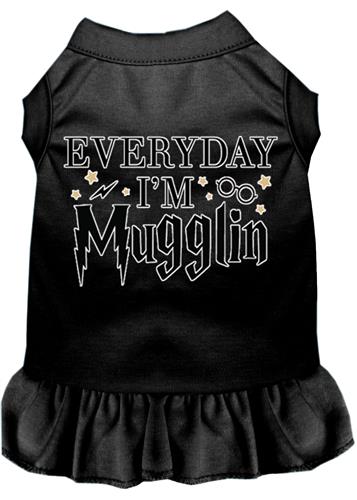 Everyday I'm Mugglin Screen Print Dress