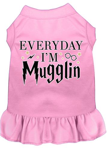 Everyday I'm Mugglin Screen Print Dress