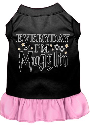 Everyday I'm Mugglin Screen Print Dress