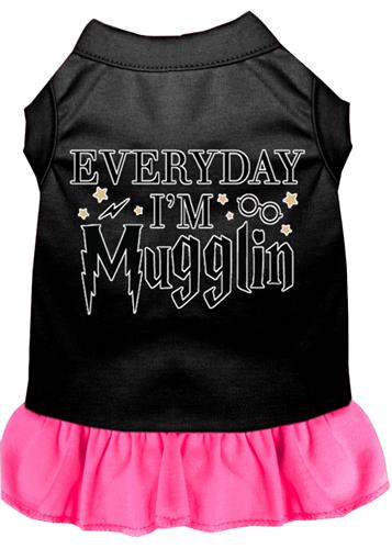 Everyday I'm Mugglin Screen Print Dress