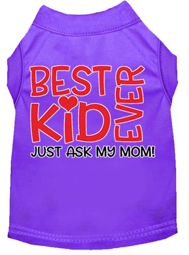 Best Kid Ever Screen Print Dog Shirt