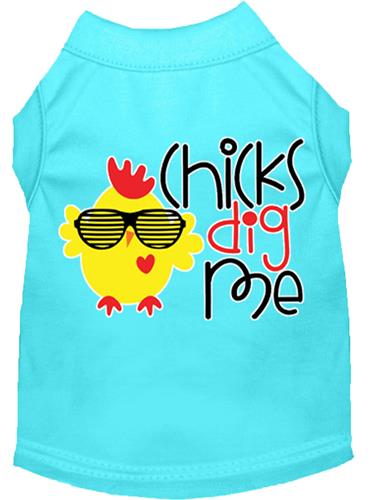 Chicks Dig Me Screen Print Dog Shirt