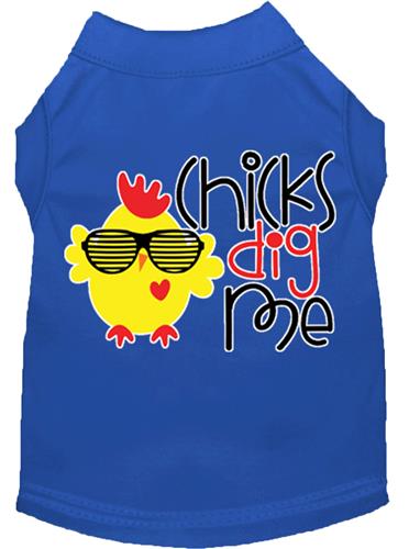 Chicks Dig Me Screen Print Dog Shirt