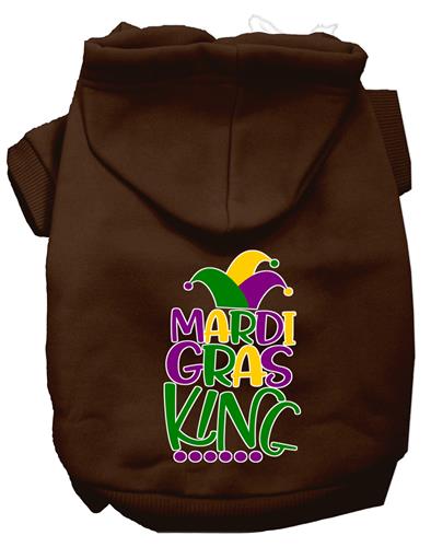 Mardi Gras King Screen Print Pet Hoodies