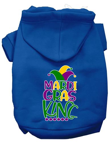 Mardi Gras King Screen Print Pet Hoodies