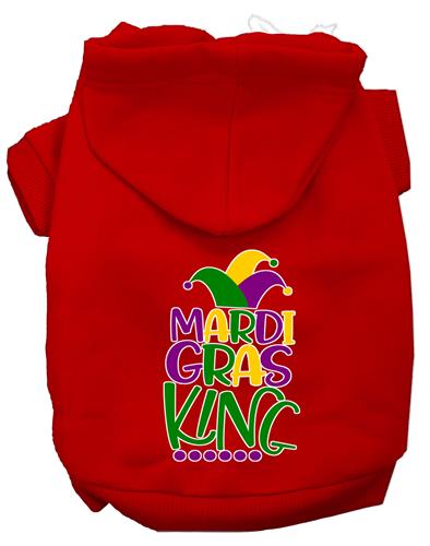Mardi Gras King Screen Print Pet Hoodies