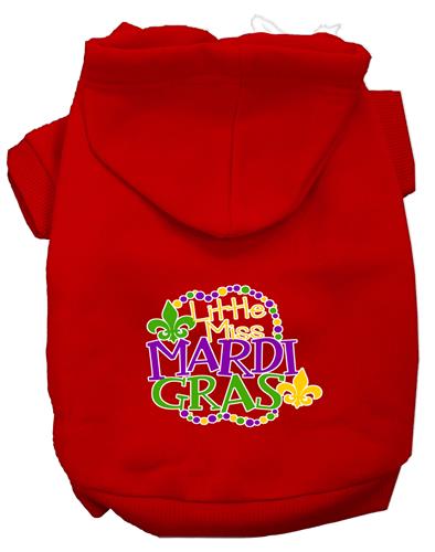 Little Miss Mardi Gras Screen Print Pet Hoodies