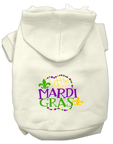 Little Miss Mardi Gras Screen Print Pet Hoodies