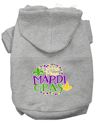Little Miss Mardi Gras Screen Print Pet Hoodies