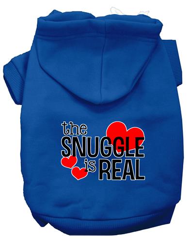 The Snuggle Is Real Screen Print Pet Hoodies