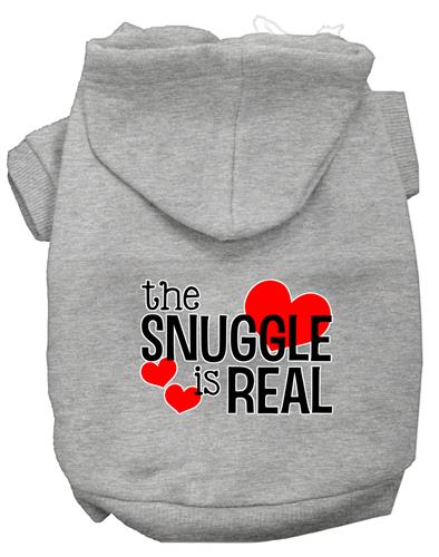 The Snuggle Is Real Screen Print Pet Hoodies