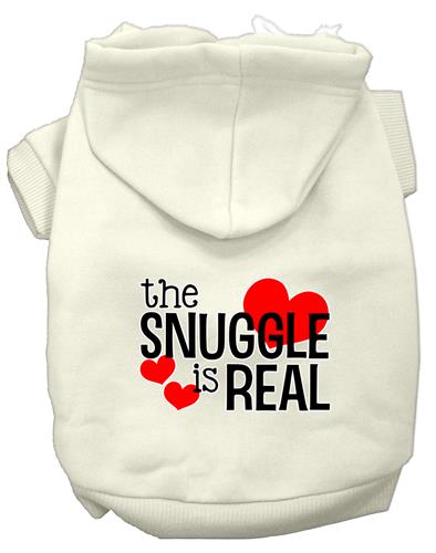 The Snuggle Is Real Screen Print Pet Hoodies