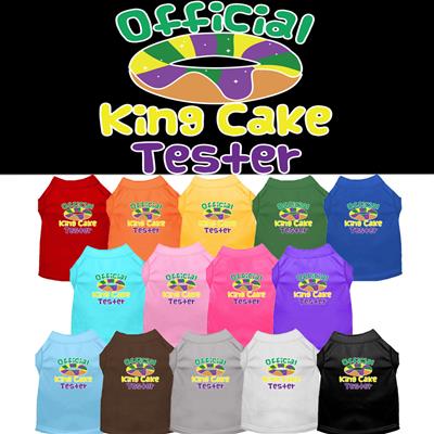 King Cake Taster Screen Print Dog Shirt