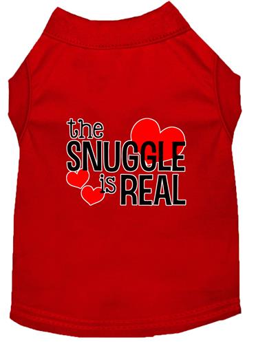 The Snuggle Is Real Screen Print Dog Shirt