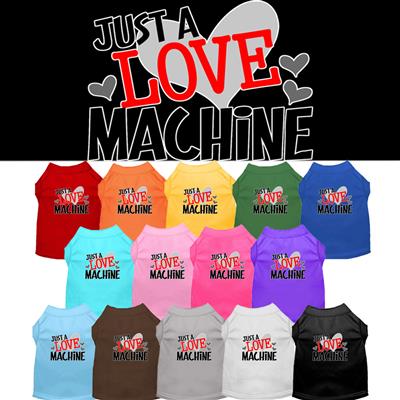 Love Machine Screen Print Dog Shirt