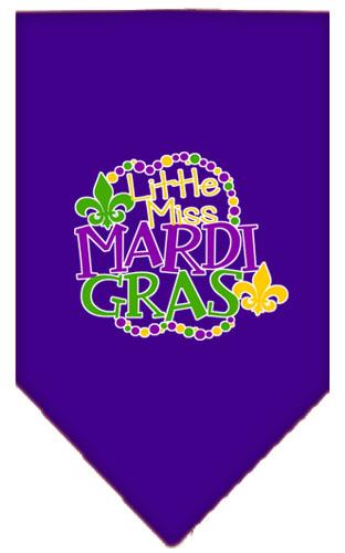 Little Miss Mardi Gras Screen Print Pet Bandana
