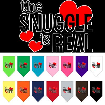 The Snuggle Is Real Screen Print Pet Bandana