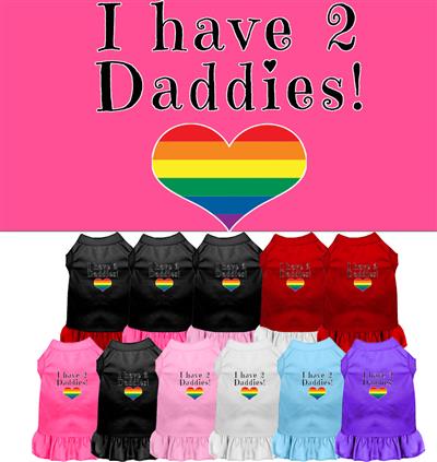 I Have 2 Daddies Screen Print Dress