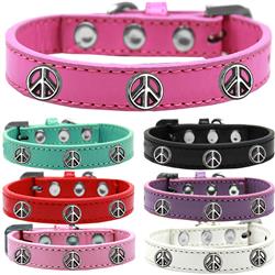 Peace Sign Widget Dog Collar