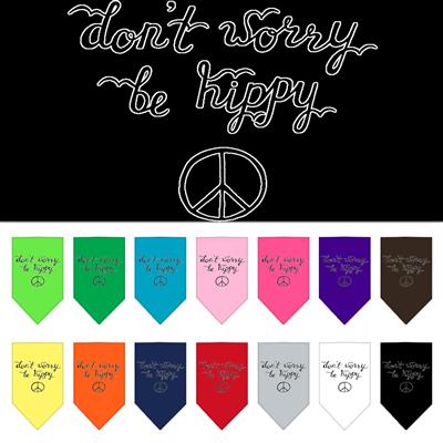 Be Hippy Screen Print Pet Bandana