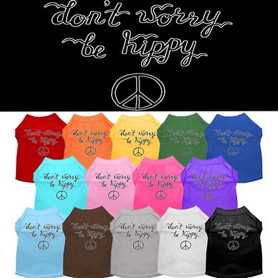 Be Hippy Screen Print Dog Shirt