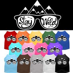 Stay Wild Screen Print Dog Shirt