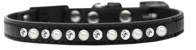 Pearl and Clear Jewel Breakaway Cat Collar