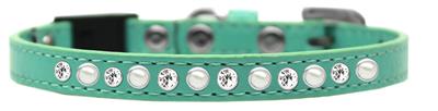 Pearl and Clear Jewel Breakaway Cat Collar