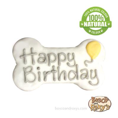 It's My Bark-Day Birthday Collection, 6 Inch White Happy Birthday Bone, 10/Case, MSRP $5.99