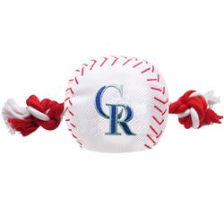 Colorado Rockies Baseball Toy - Nylon w/rope