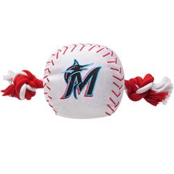 Miami Marlins Baseball Toy - Nylon w/rope