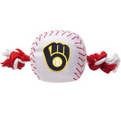 Milwaukee Brewers Baseball Toy - Nylon w/rope