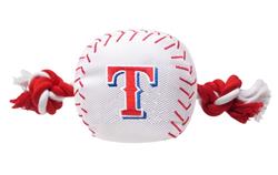 Texas Rangers Baseball Toy - Nylon w/rope