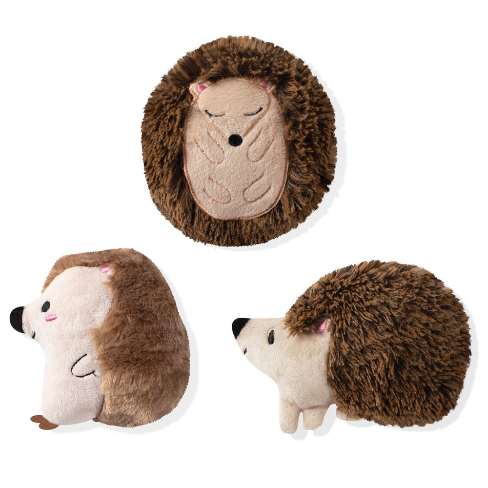 PetMate Aspen Booda Hedgehog Plush Soft Dog Toy Large Multi-Colored Made In US