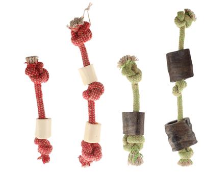 Aussie Naturals® CHOY Triple Knot Rope With Water Buffalo Horn Dog Toy