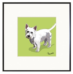 Framed Print: West highland Terrier Standing