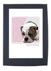 English Bulldog - Grrreen Boxed Note Cards