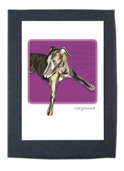 Greyhound, Brindle - Grrreen Boxed Note Cards