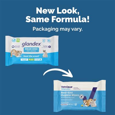 Glandex Rear End Pet Wipes Package
