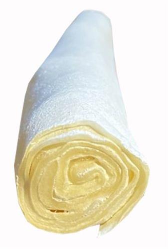 8-9" White Rawhide Retriever Roll with Cigar Band