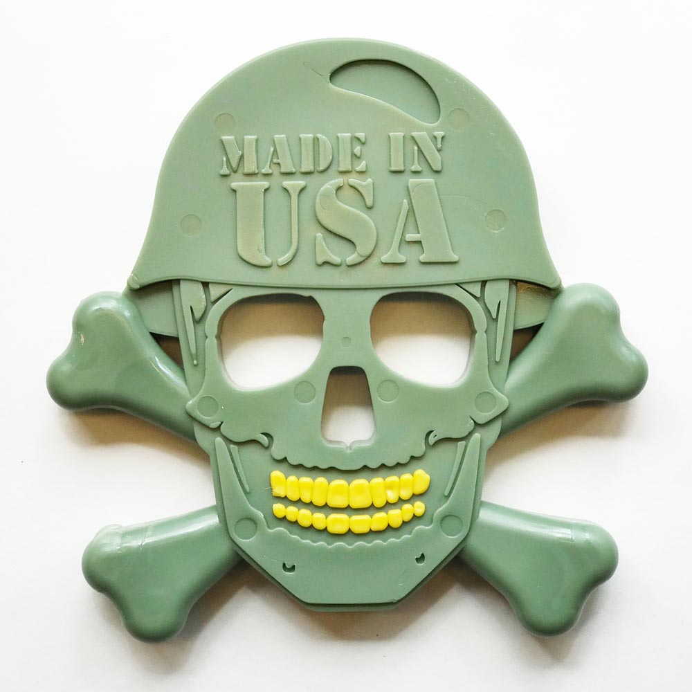 USAK9 by SodaPup Nylon Skull Shaped Ultra Durable Dog Chew Toy for
