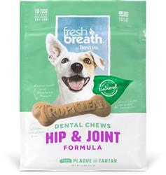 FRESH BREATH BY TROPICLEAN DENTAL CHEW HIP & JOINT DOG TREAT 25+LBS REGULAR 10PC