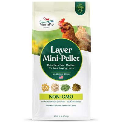 Manna Pro Layer Mini-Pellet, Non-GMO, 10lb
