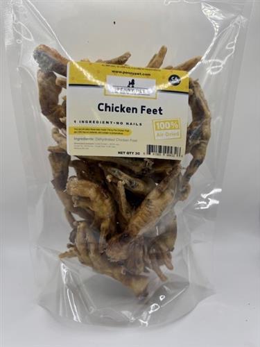 Penny Pet Organic Chicken Feet - With or without nails - you choose