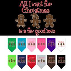 All I want is a Few Good Men Screen Print Pet Christmas Bandana