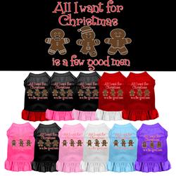 All I want is a Few Good Men Christmas Screen Print Dog Dress