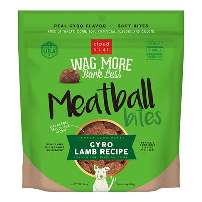 CLOUDSTAR WAGMORE DOG MEATBALL GRAIN FREE LAMB 14OZ