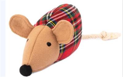Plaid Mouse Plush Toy
