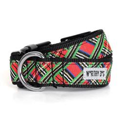 Red Lurex Plaid Collar & Lead Collection