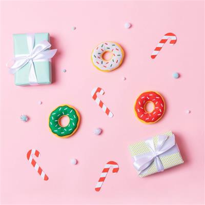 Holiday Miniz - 3-Pack Donutz - Christmas Dog Toy